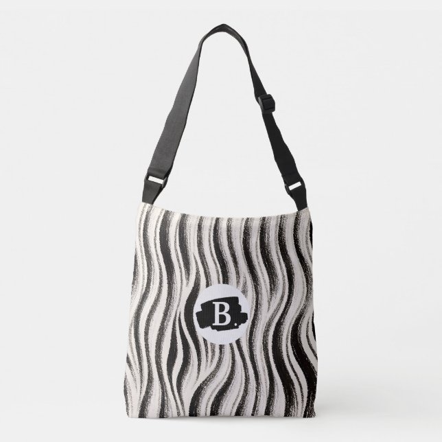 Personalised Zebra Stripe All-Over Print Tote (Front)