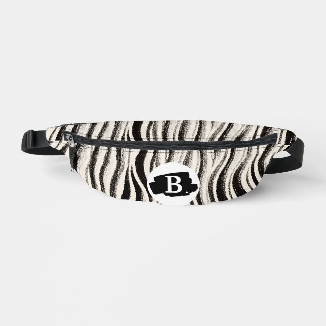 Personalised Zebra Stripe Print Fanny Pack (Front)