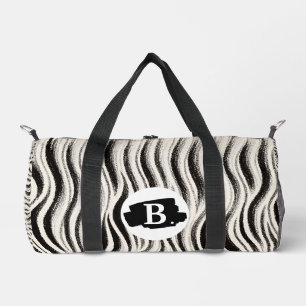 Personalised Zebra Stripe Print Small Duffel Bag