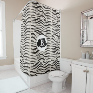 Personalised Zebra Stripe Shower Curtain