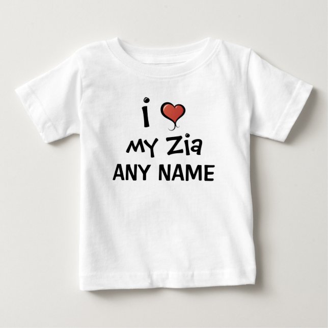 Personalised Zia Love Baby T-Shirt (Front)