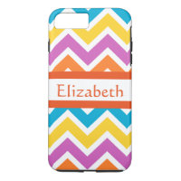Personalised Zigzag Chevron Pattern Colourful Whit