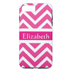 Personalised Zigzag Chevron Pattern Pink & White Case-Mate iPhone Case