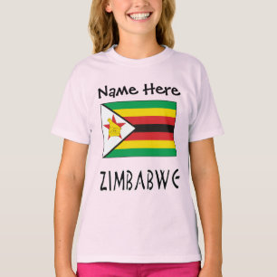 Personalised Zimbabwe Flag T-Shirt
