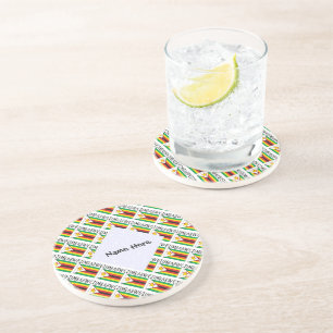 Personalised Zimbabwe Flag Tiled Coaster