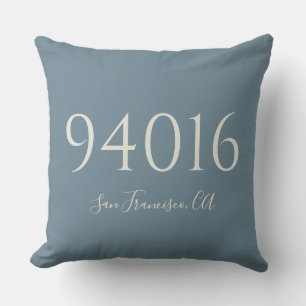 Personalised Zip Code and Town New House Gift Cushion