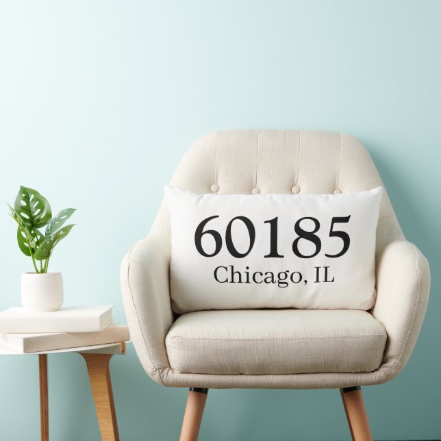 Personalised Zip Code housewarming present         Lumbar Cushion (Chair)