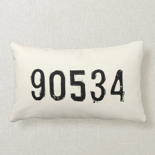 Personalised Zip Code Pillow   Monogrammed Gift