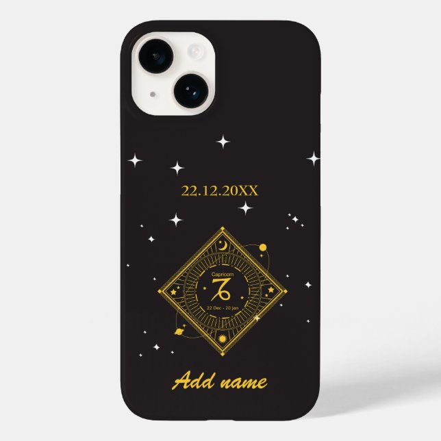 Personalised  Zodiac Custom name Capricorn  Case-Mate iPhone Case (Back)