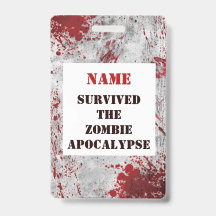 Personalised Zombie Apocalypse Blood Lanyard