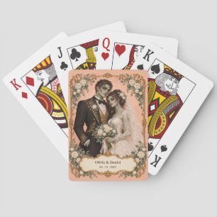 Personalised Zombie Bride and Groom Wedding Favour Playing Cards