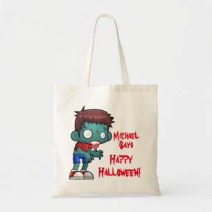 Personalised Zombie Trick or Treat Tote Bag