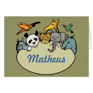 personalised zoo family animals