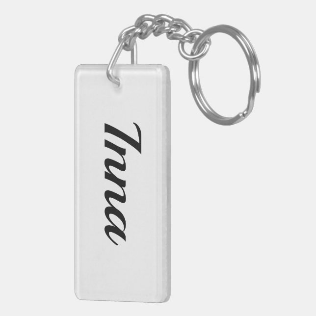 personalisierbar Vorname Inna schwarz weiß Key Ring (Back Right)