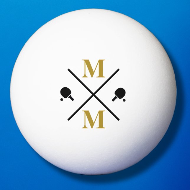 personalisiert Monogramm Gold Ping Pong Ball (Creator Uploaded)