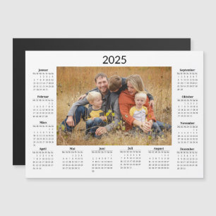 Personalisierter Kalender 2025 Magnet