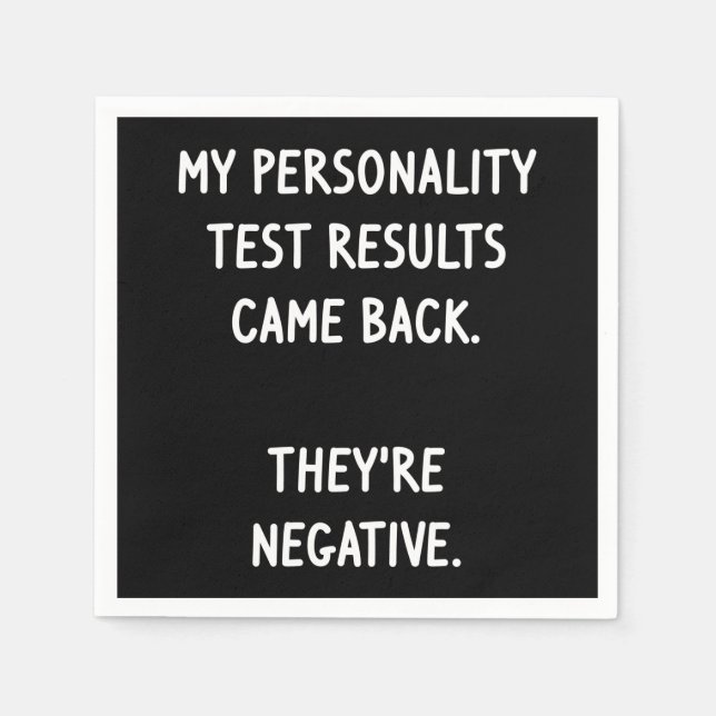 Personality Test Napkin (Front)