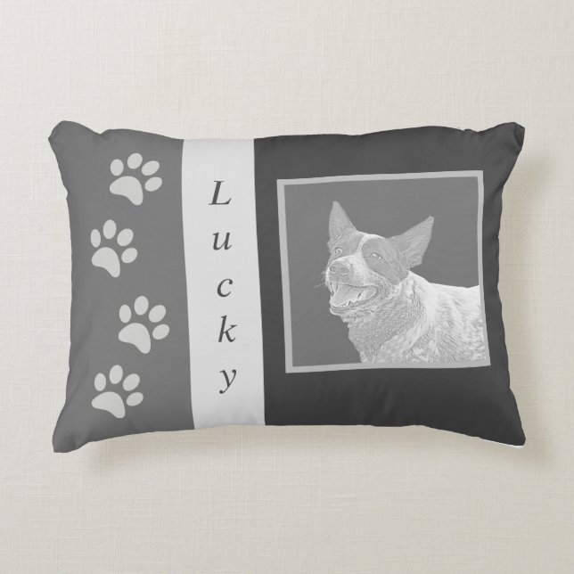 Personalizable Australian Cattle Dog Accent Pillow (Front)