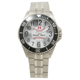 Personalizable Baseball Watches YOUR NAME & NUMBER