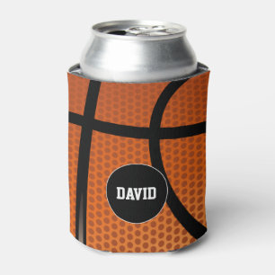 Personalizable Basketball Texture   Sport Gift Can Cooler