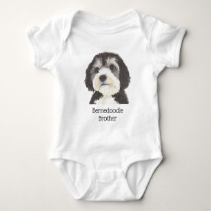 Personalizable Bernedoodle Baby Bodysuit