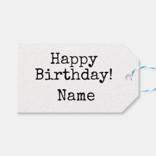 Personalizable Birthday Gift Tags HAMbyWG