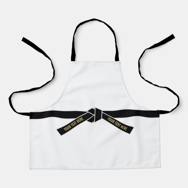 Personalizable Black Belt (Kuro-obi) Apron (Front)