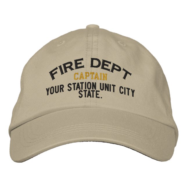 Personalizable Captain Firefighter Hat (Front)