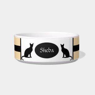 Personalizable  Cat Food Bowl in Three Colours