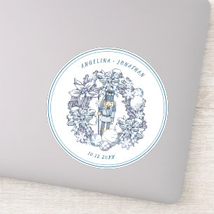 Personalizable Christmas Nutcracker Wreath Wedding