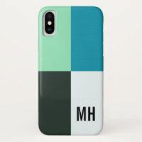 Personalizable Coal Ivory Teal Blue Turquoise