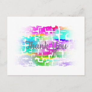 Personalizable Colourful Multicolored Pattern  Postcard