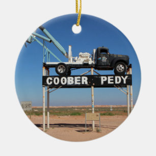 Personalizable Coober Pedy Outback Souvenir Ceramic Tree Decoration
