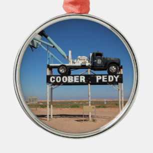 Personalizable Coober Pedy Outback Souvenir Metal Tree Decoration