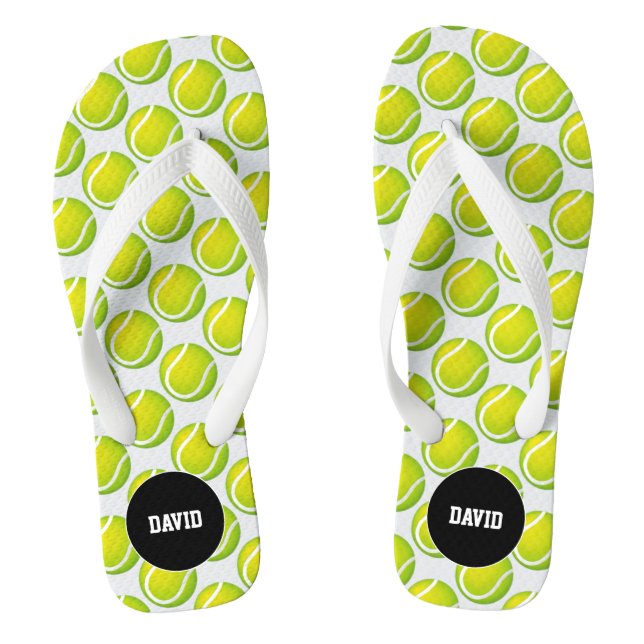 Personalizable Cool Tennis Pattern Sport Gift Jandals (Footbed)