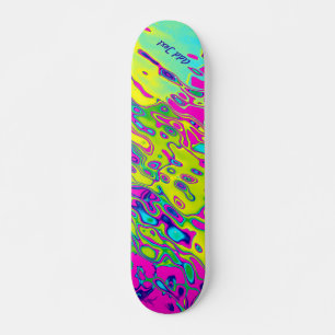 Personalizable Crazy Colourful Abstract Pattern  Skateboard