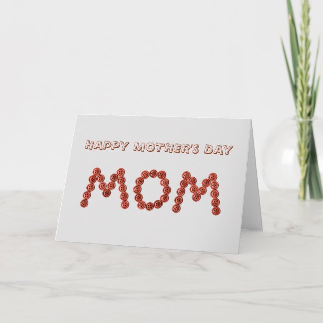 Personalizable Cute Cool Unique Mother's Day Card (Front)