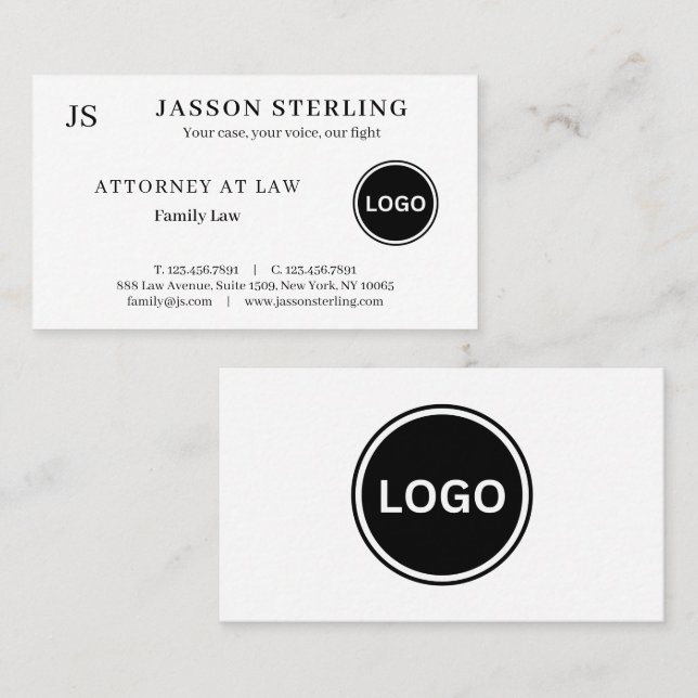 Personalizable Design for Attorney Business  Card (Front/Back)
