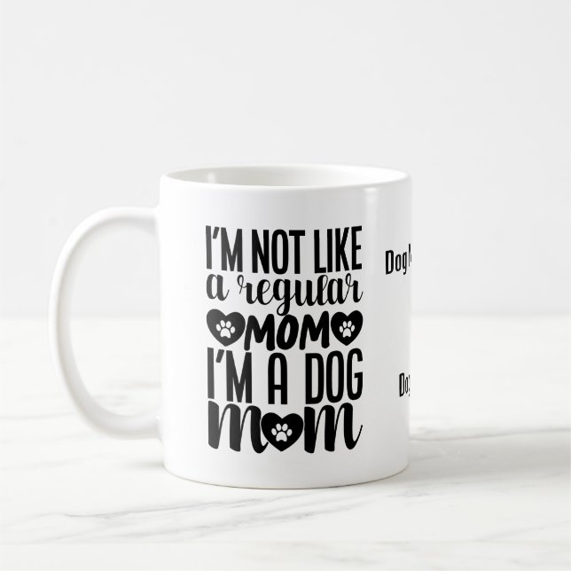 Personalizable Dog Mum Coffee Mug (Left)