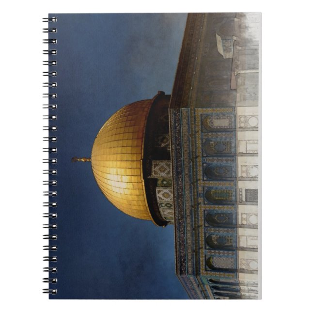 Personalizable Dome of The Rock Painting Inspired Notebook (Front)