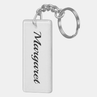 personalizable first name Margaret black white Key Ring