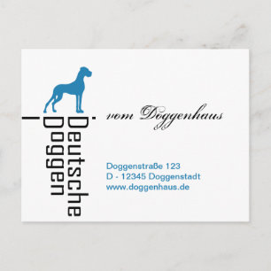 personalizable Great Dane cards