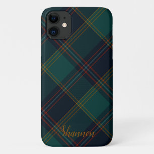 Personalizable Green, Blue & Aqua Plaid Case-Mate iPhone Case