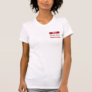 Personalizable Hello My Name Is... (Red) T-Shirt