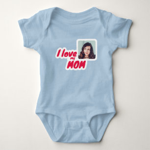 Personalizable I Love My Mom Baby Bodysuit