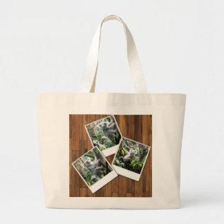Personalizable Instant Multi Photo Frame Large Tote Bag