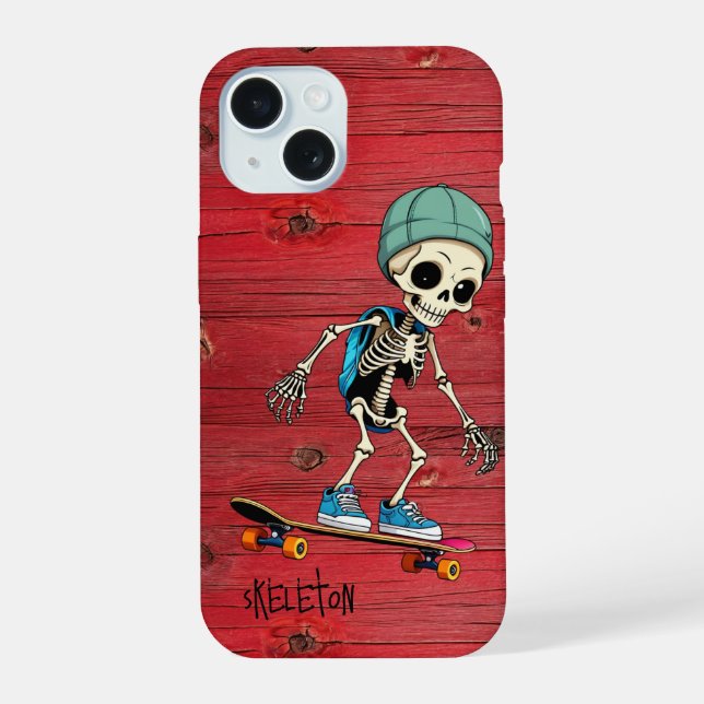 Personalizable iPhone Phone Case Skeleton Rustic (Back)