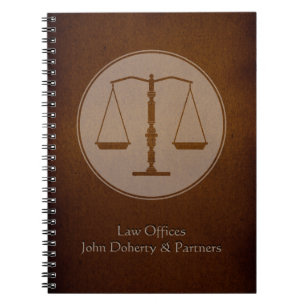 Personalizable Lawyer Notebook - Scales of Justice