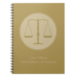 Personalizable Lawyer Scales of Justice Notebook