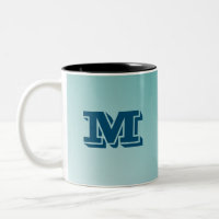 Personalizable Monogram Blue Gradient